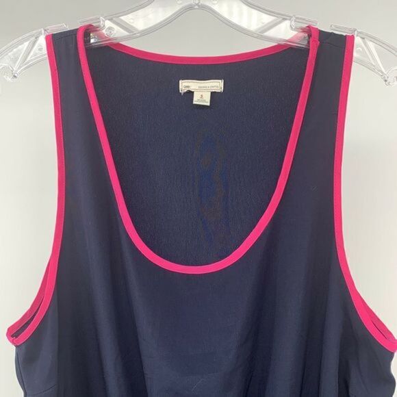 GAP Blue Sleeveless Dress Hot Pink Trim Size S - Picture 4 of 7
